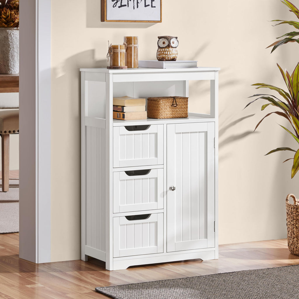 White 3 Drawer Bathroom Storage Cabinet J990149