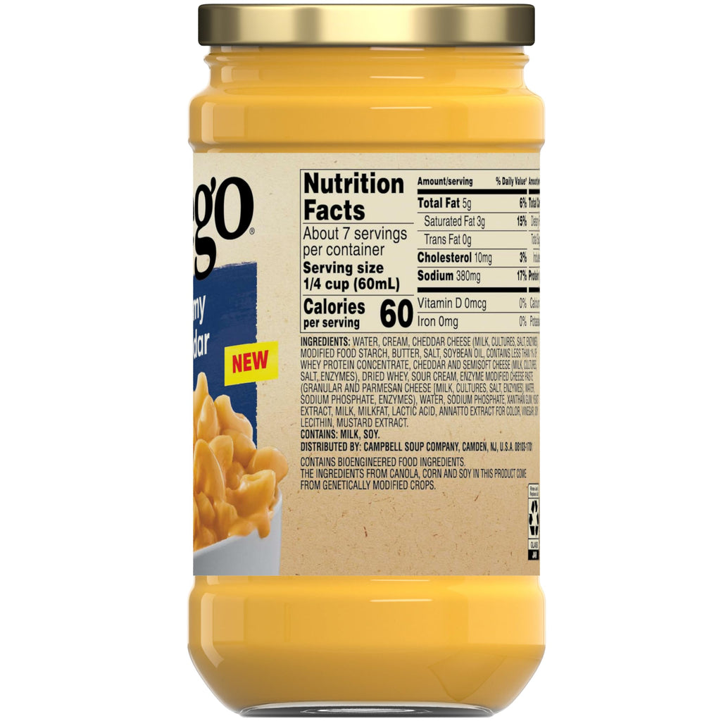 Creamy Cheddar Cheese Sauce 14.5 oz 12 Pack I802