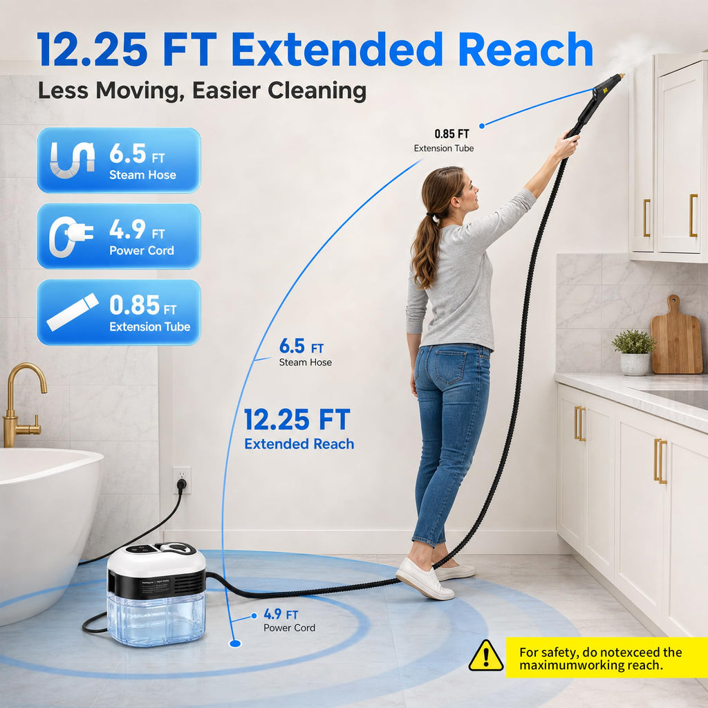 High Pressure Handheld Steam Cleaner 1.8L Tank Z396895