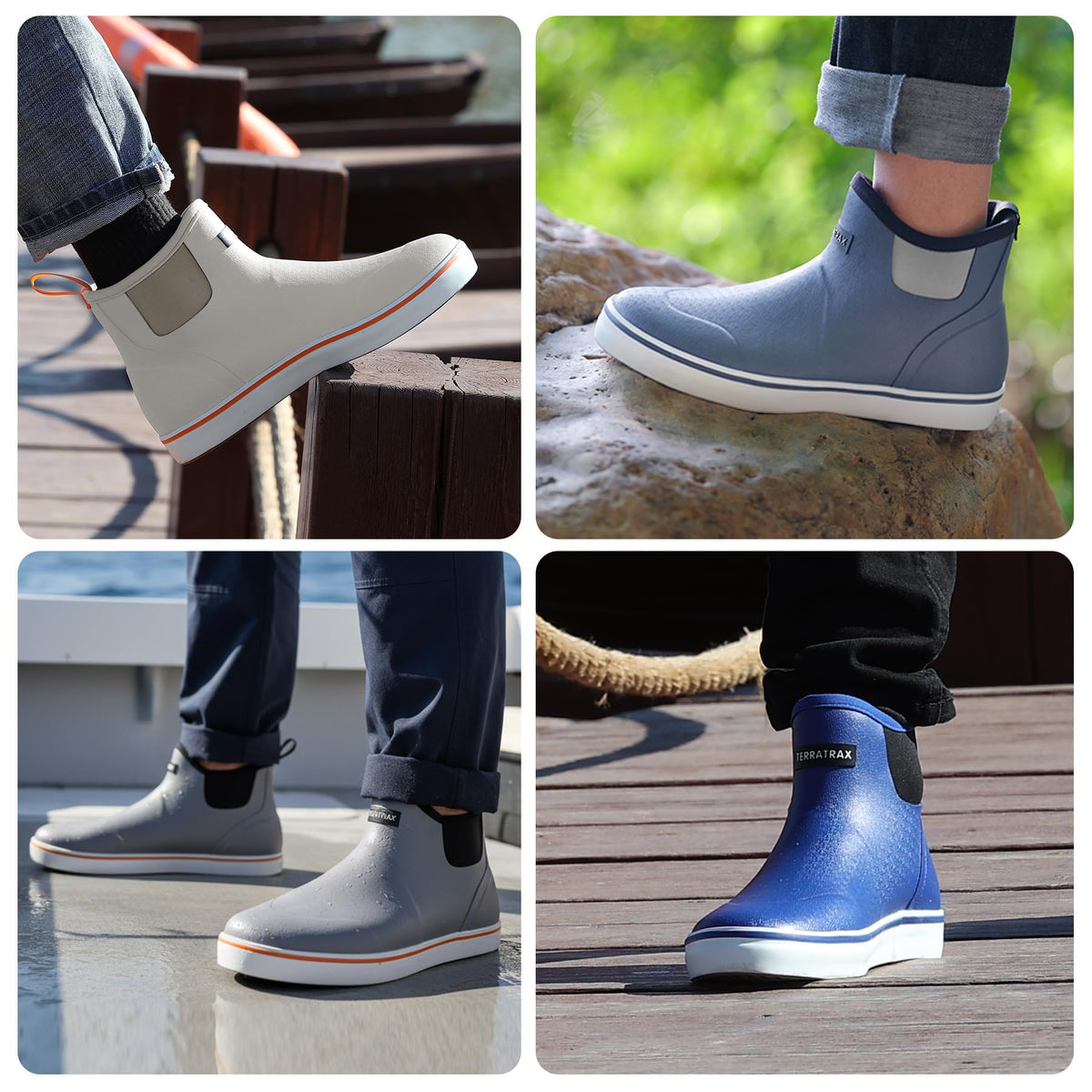Waterproof Slip-On Ankle Deck Boots C66585