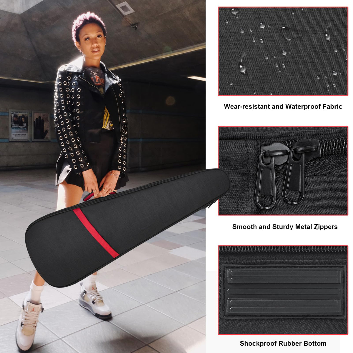 11mm Thick Padded 39 Inch Electric Guitar Bag K276742