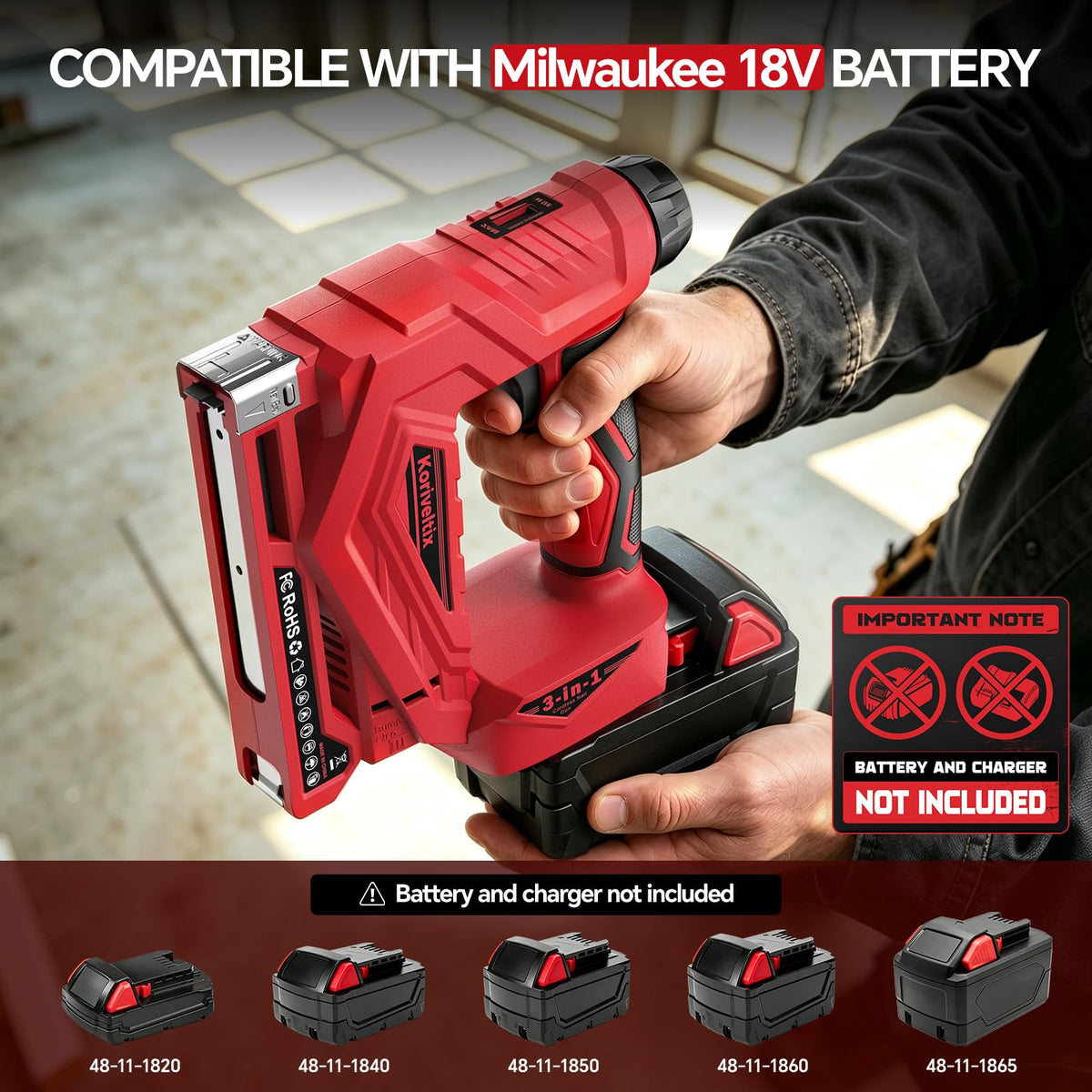 Cordless Staple Nail Gun X546