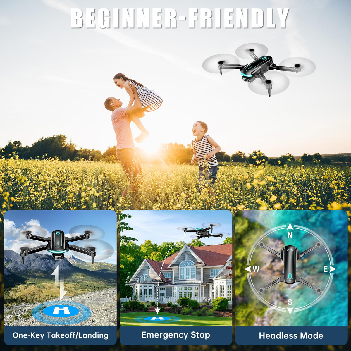 1080P HD Foldable Drone X36986