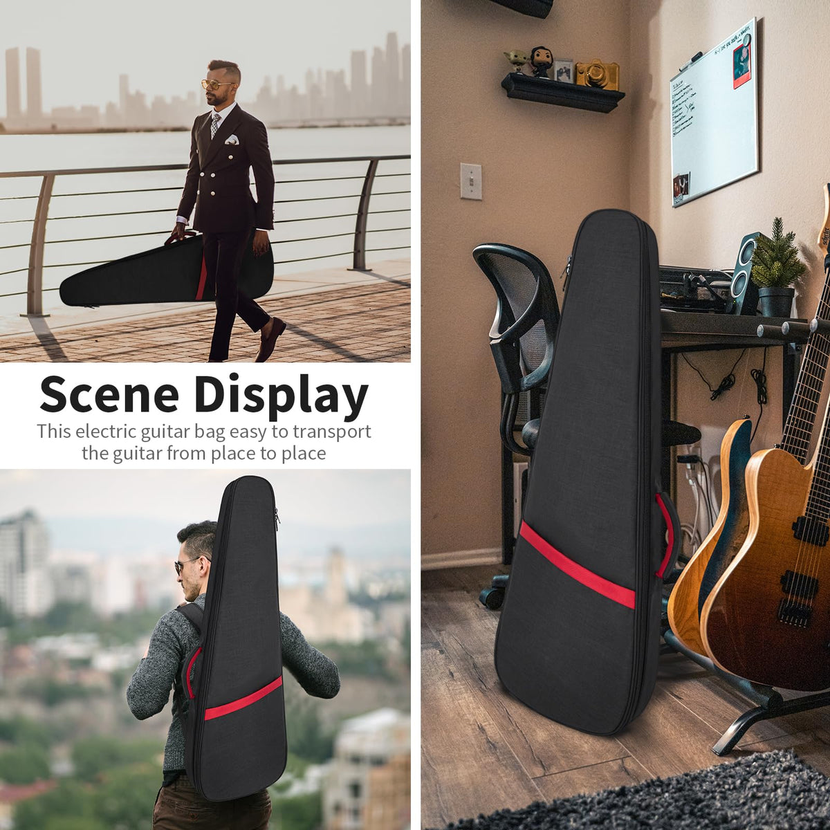 11mm Thick Padded 39 Inch Electric Guitar Bag K276742
