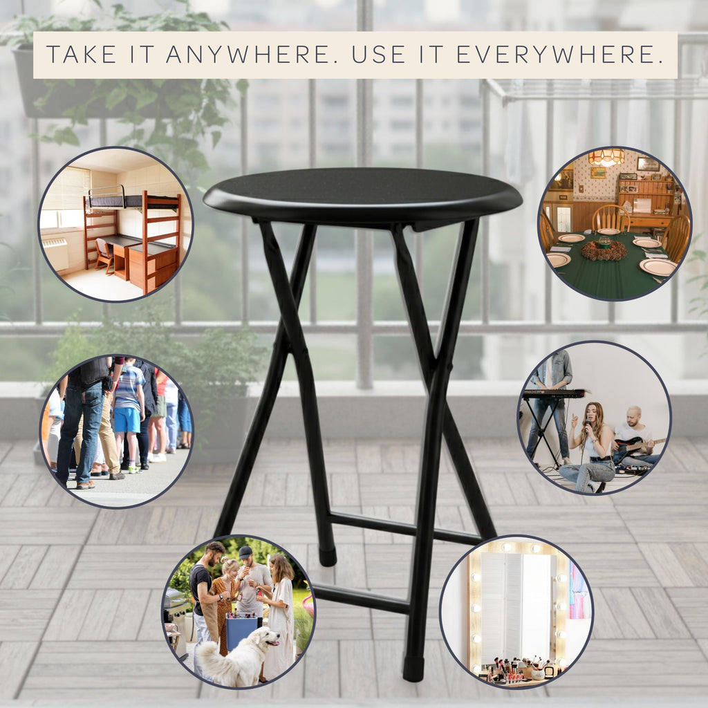 Folding Backless Stool 18-Inch 225lb Capacity G150709