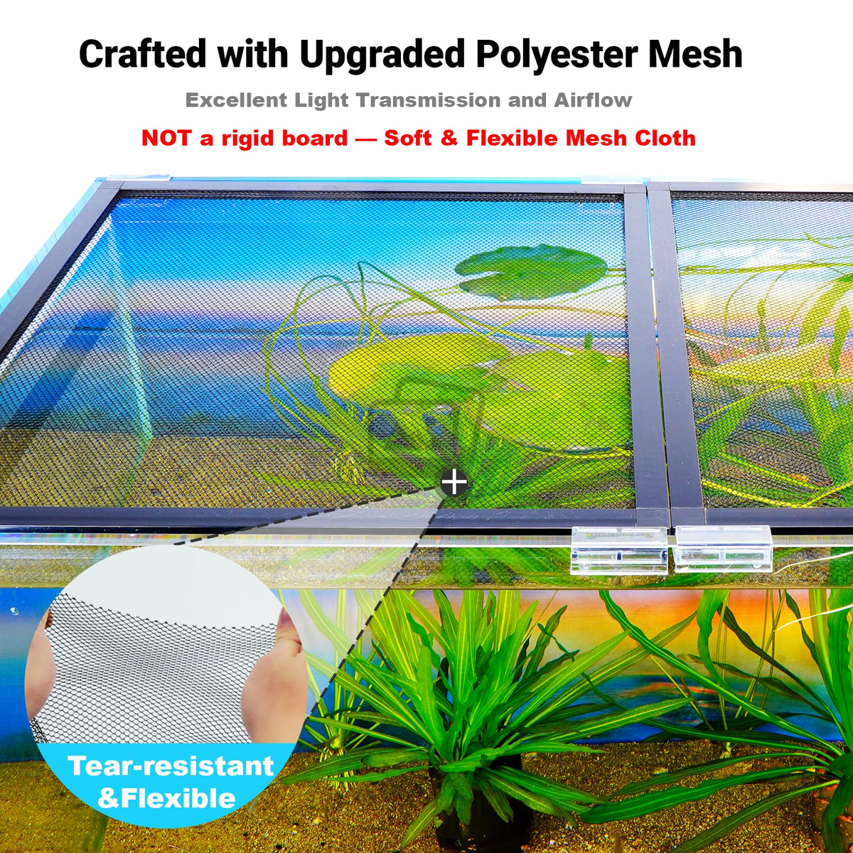 Adjustable Mesh Aquarium Lid S595