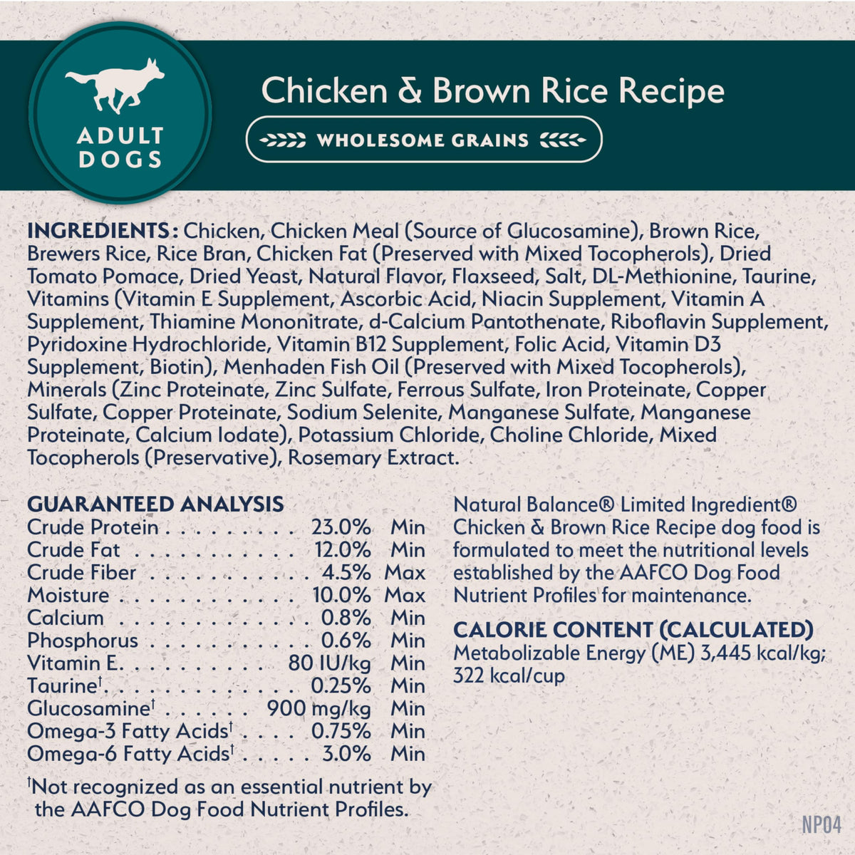 Chicken & Brown Rice 24 lb V120539