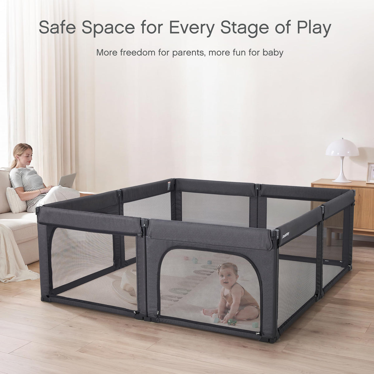 8-Panel Foldable Baby Playpen D690320