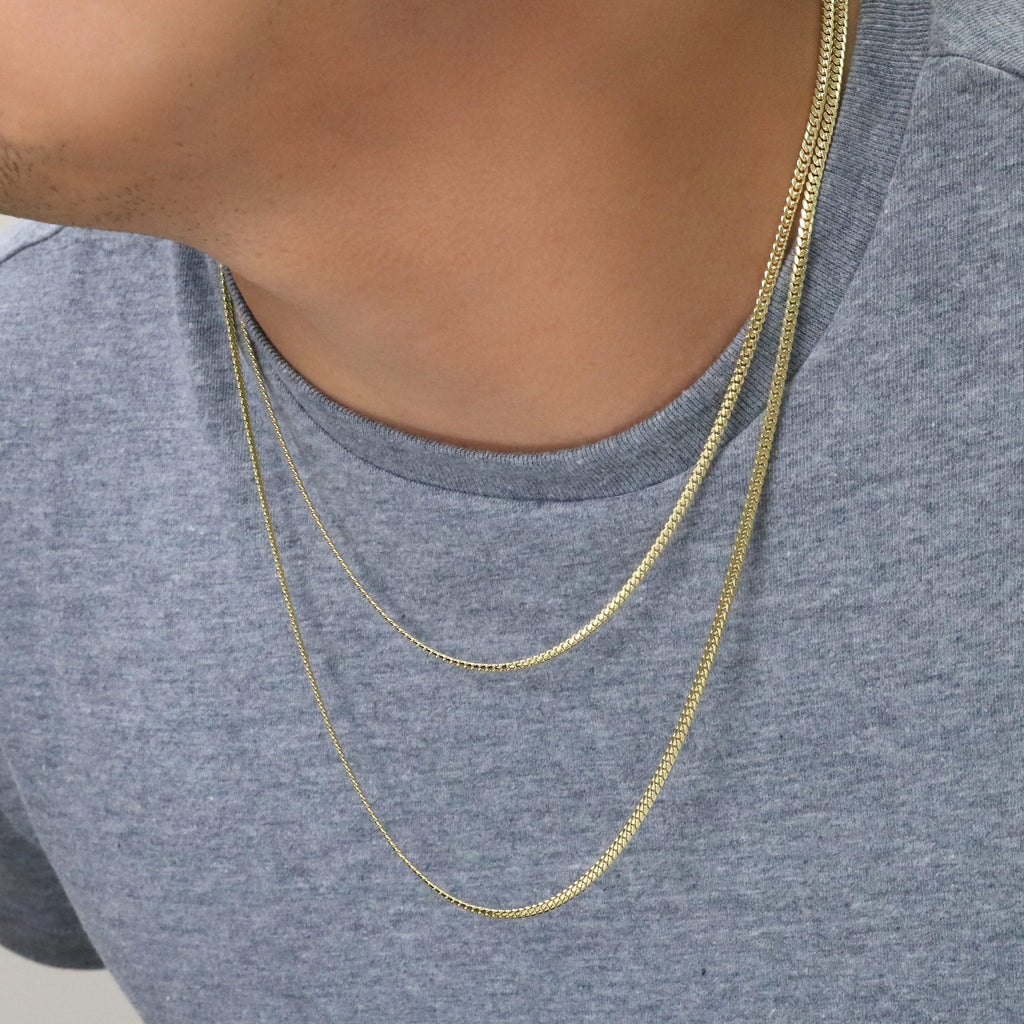 14k Yellow Gold Cuban Link Chain Necklace Z2723