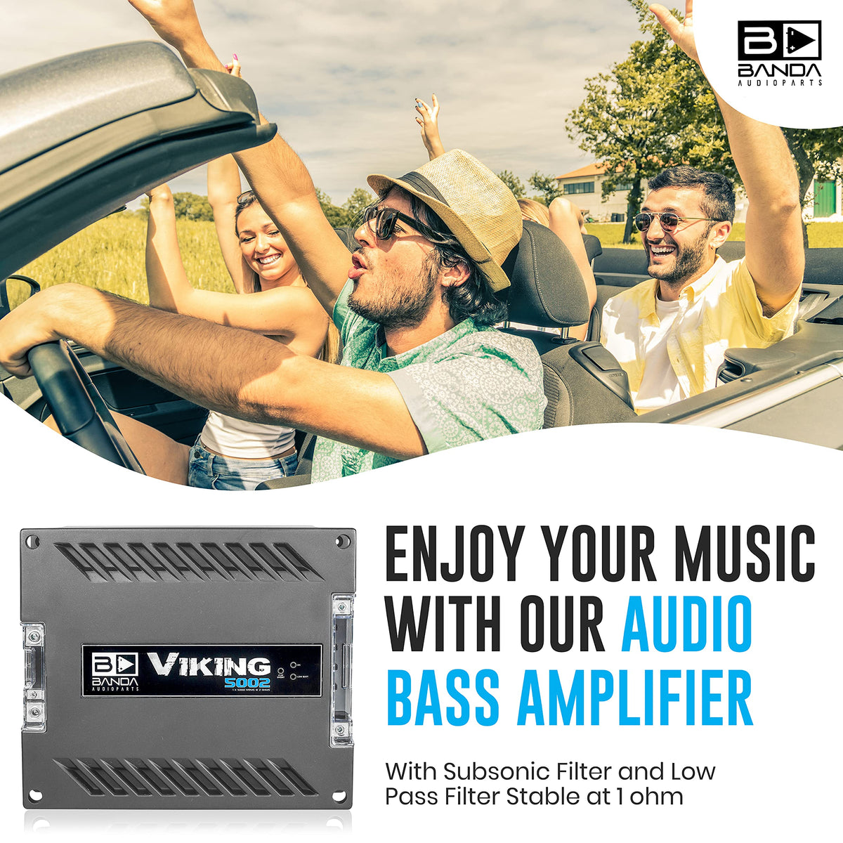 1-Channel Vehicle Audio Bass Amplifier M7344