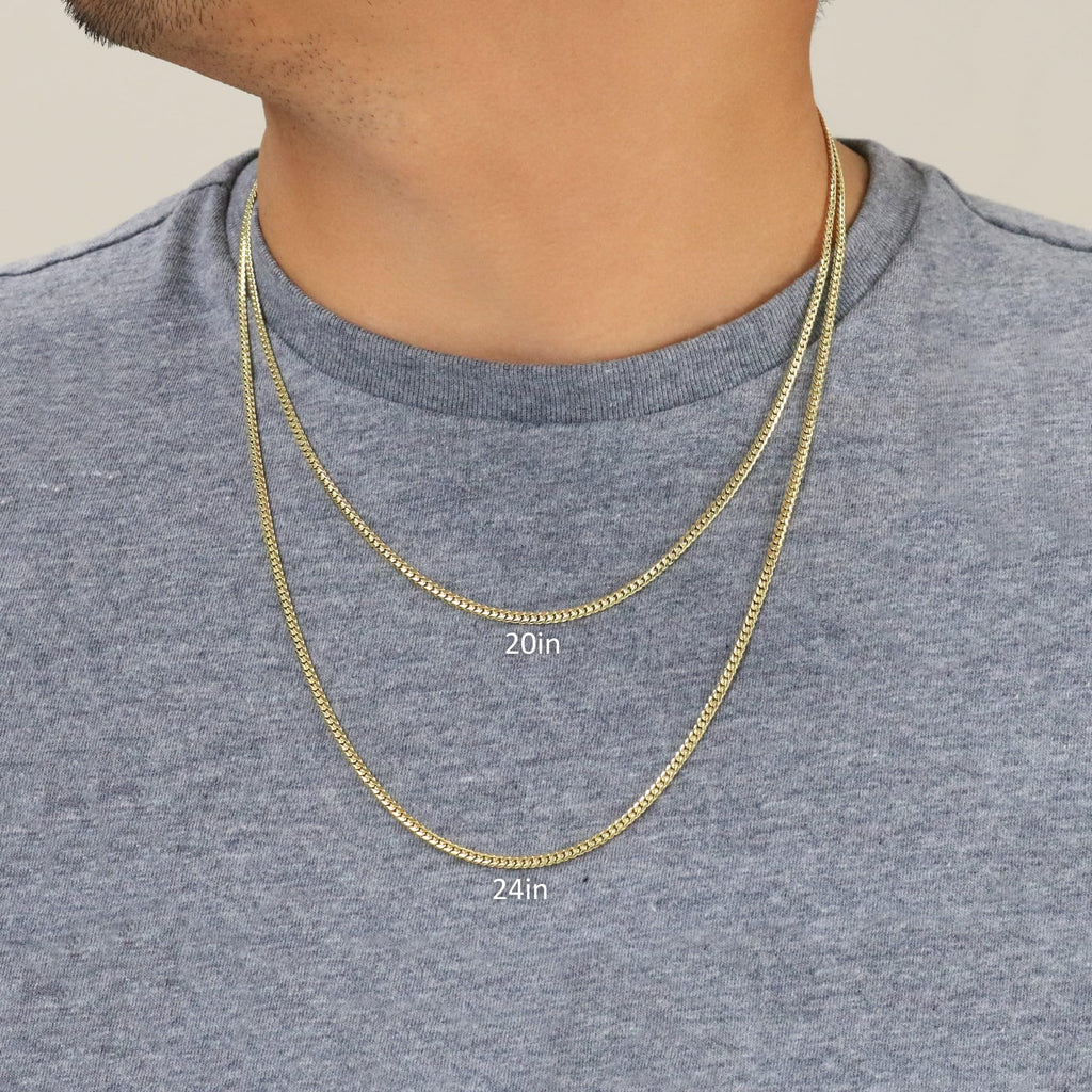 14k Yellow Gold Cuban Link Chain Necklace Z2723
