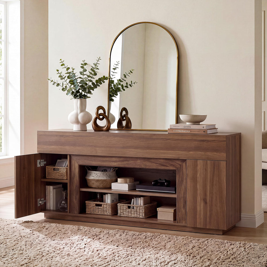 70" Walnut TV Stand W258144