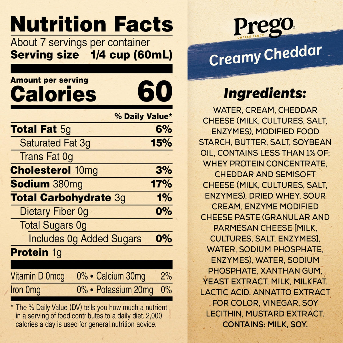 Creamy Cheddar Cheese Sauce 14.5 oz 12 Pack I802